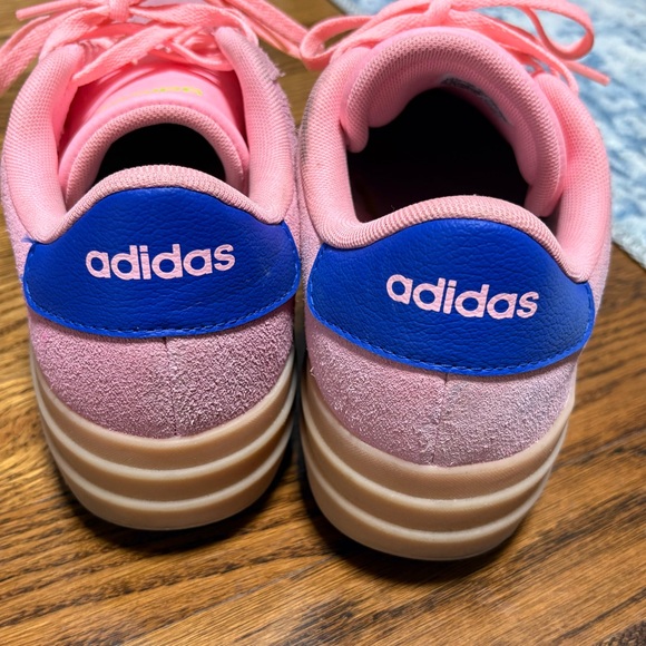 Adidas Women's Pink and Green Sneakers - Picture 3 of 8